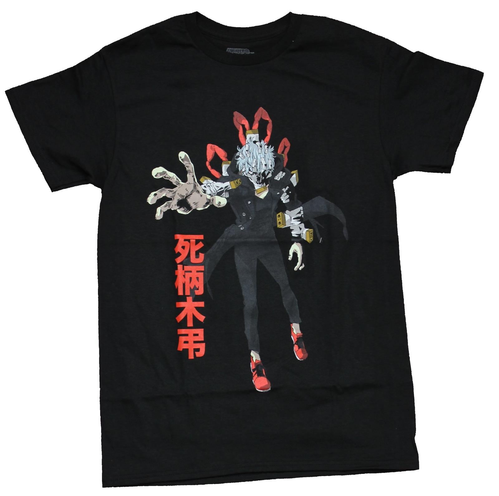 My Hero Academia Mens T-shirt Tomura Shigaraki Posed Next To Kanji M
