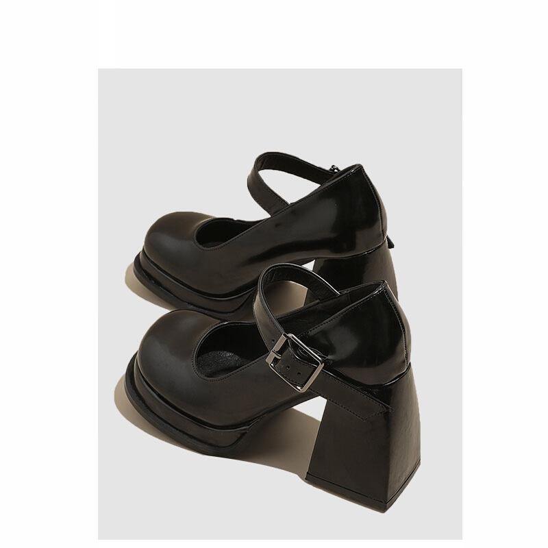 Spot~~ Black Mary Jane shoes women's 2025 spring new retro high heels Japanese jk shoes French single shoes