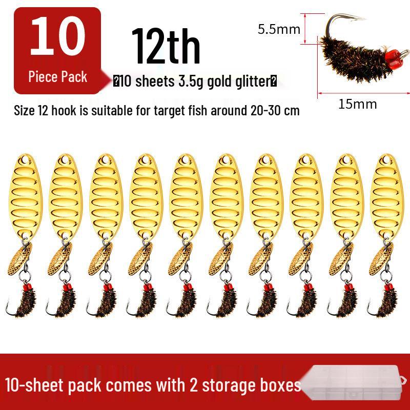 Modified Fly Fishing Hooks: Flat Vibration Spinner, Dragon Scale Micro Lures for Mandarin Fish & Crucian Carp