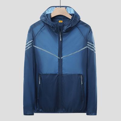 Sommer Sonnencreme Kleidung Herren Locker Atmungsaktiv Dünne Kapuzenjacke Outdoor Schnelltrocknendes Oberteil