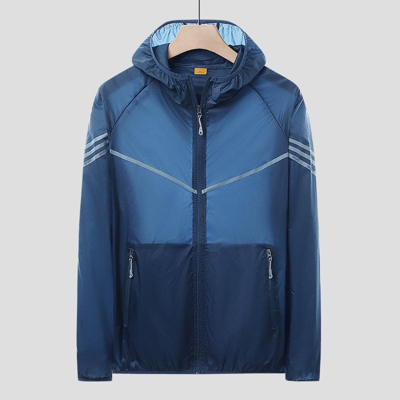 Summer Sunscreen Clothes Men's Loose Breathable Thin Hooded Jacket Outdoor Quick-drying Top