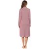 YYFS Women's Fashion Spring Fall Stripe Print Long Sleeve POLO Neck Loose Waistline Casual Dresses