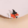 Pin's Émaillés Poisson Rouge Personnalisés Broches Chapeau de Sorcière Col de Chemise Revers Badges Mignons Drôles Animal Sorcier Bijoux Cadeau pour Enfants Amis