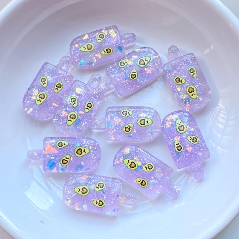 10Pcs New Kawaii Cute Mini Popsicle Flat Back Resin Cabochons Scrapbooking DIY Jewelry Craft Decoration Accessorie