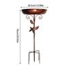 Retro Iron Bird Bath Birdbath Bowl & Water Feeder Decoration For Pond Birdwatching Balcony Farmhouse Backyard Garden