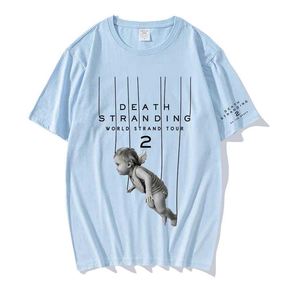 Drawbridge Design Graphic Tees Game DEATH STRANDING 2 ON THE BEACH T-shirt Unisex Streetwear Cotton Short Sleeve Mens Tee-shirt