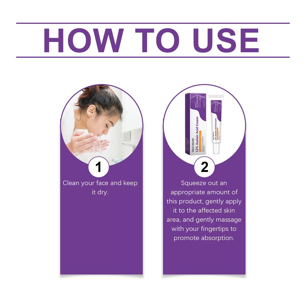 Creme Facial com Ácido Azelaico Hidratante Suave Cuidado Facial Diário Creme Nutritivo para Pele com Aparência Lisa