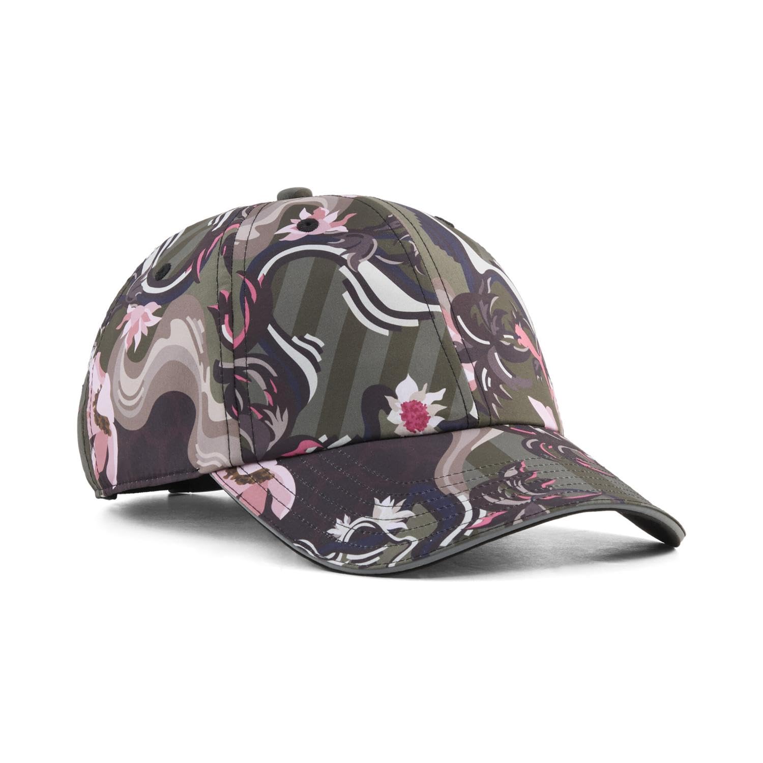 Baseball Print TRAINING CONCEPT BB Cap 027001 Loden Outlook Black [Puma] Cap, All-over Green/Rosie (01)