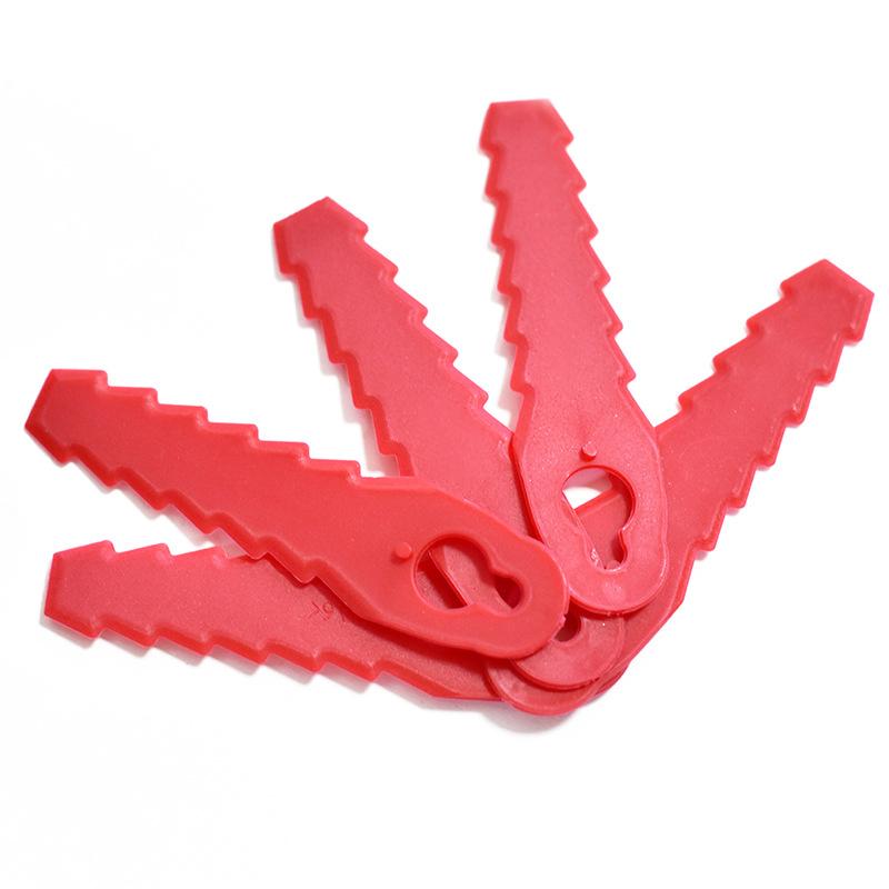 For Cordless Grass Trimmer Lawnmower Mower Head Strimmer Tool Accessories 10/20Pcs 10x5mm Replacement Trimmer Plastic Blade