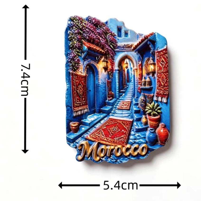 Africa Morocco 3D Fridge Sticker Magnets Tourism Souvenir Refrigerator Magnets Sticker Home Kitchen Decor