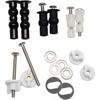 Vis et Boulons Universels pour Sièges de Toilettes, Boulons à Vis pour Charnières Métalliques de Siège de Toilettes avec Fixations Caoutchouc d'Expansion, Kit de Pièces de Rechange pour Siège de Toilettes