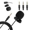 1Pcs Hands-Free Condenser Clip-On Lapel Mic 1.5 Meters Mini Portable Lavalier Wired 3.5Mm Microphone For Phone And Laptop Pc
