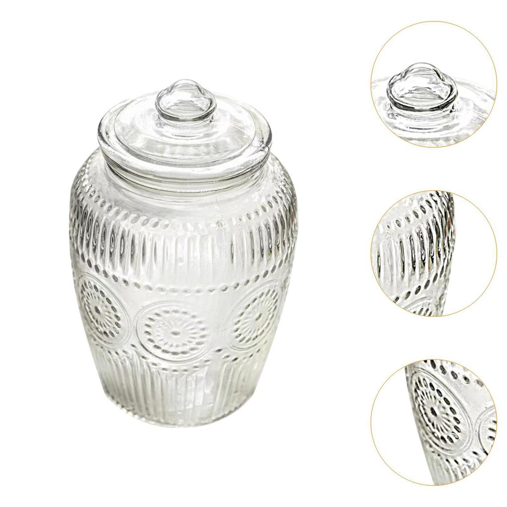 Duży Szklany Słoik 2000ml z Pokrywką Szczelny Pojemnik do Przechowywania Herbaty Szklany
