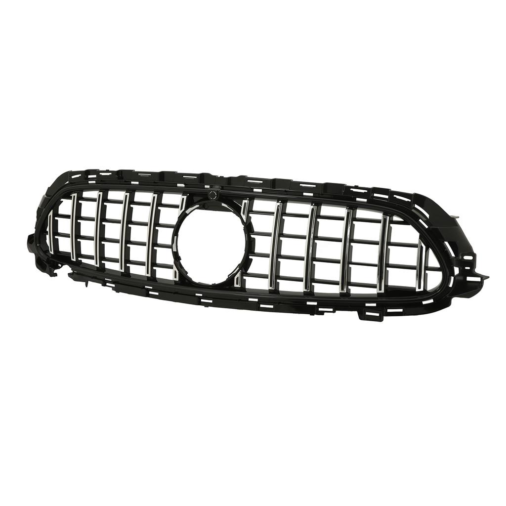 For Panamericana GT   Grille With Camera Holes Replacement for   EClass W213 C238  13 Facelift 2021+(Gloss Black )