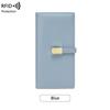2025 RFID Anti-theft Women's Bifold Wallet with Money Clip, Korean Style, Multiple Card Slots, Long Design
