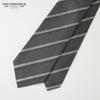 [New Yorker Blue] Striped (Melange) Necktie NB912566 Gray, One Size Fits All, Business Suit Style, Gift
