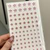 Colorful 3D Face Rhinestone Stickers Silver Star Shape Decal for Cheer Makeup Decorative Scrapbook Face decoration stickers