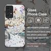 Oil Painting Art Snow Scenery Skiing Tempered Glass Phone Case for Samsung Galaxy A56 A72 A55 A54 A53 A52 A36 A15 A14 A13 Covers