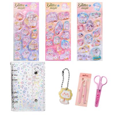 KRGNPLE Set with 20 Clear Inner Pages and 3D Shaky Stickers for A6 Sterling Key and Embossed Stickers for Planner and Cute Gifts Store-Quality 5-Piece