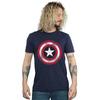 Marvel Mens Captain America Distressed Shield T-Shirt