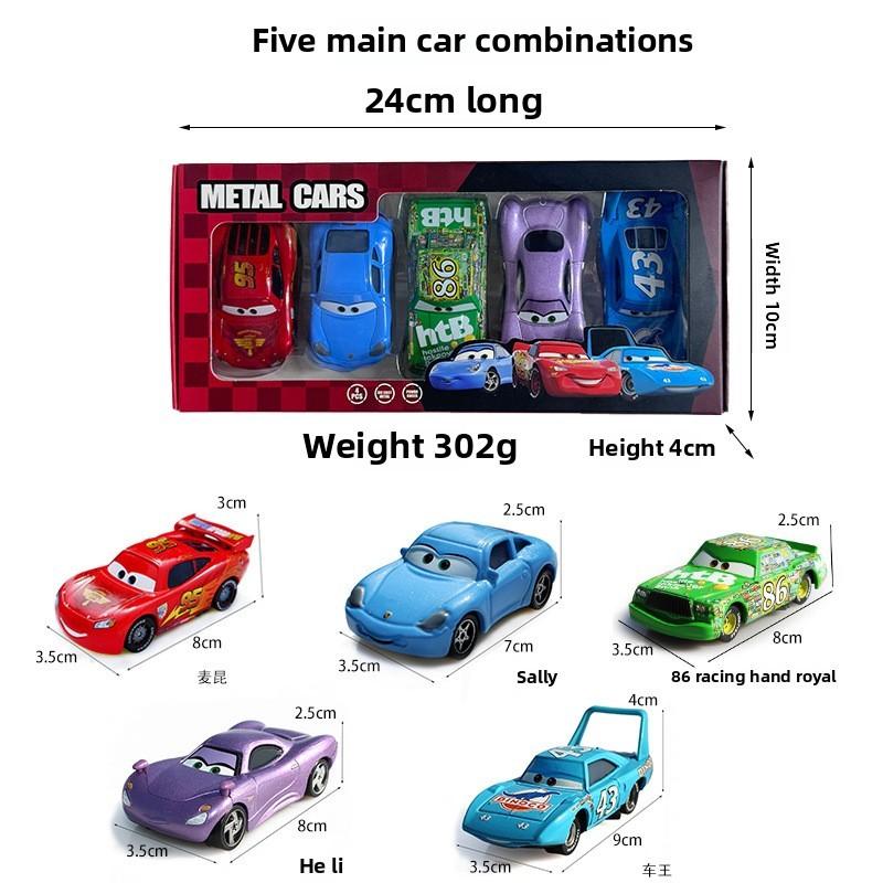 Cars Lightning Mcqueen Alloy Toy Car Set For Childrens Cartoon Gift Fun Box