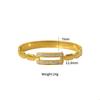 Fashion 18K Diamond-Encrusted Nail Bracelet Women Do Not Fade Light Luxury Niche Versatile Opening Design Bracelet