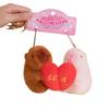 Animal Capybara Plush Keychain Magnetic Capybara Plush Doll Creative Plush Couple Keychains  Kids