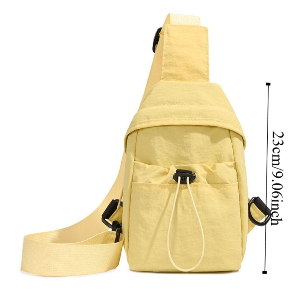 Nylon Mobile Phone Bag Drawstring Shoulder Bag Fashion Women's Breast Bag  Female Lady Girl
