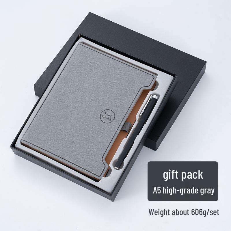 A5 Hardcover Notebook with Pen Loop, 2025 Diary, B5 Notebook, and A6 Pocket Notebook - High-Value Business Set