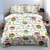 Happy Birthday Cupcake Set Bedding Duvet Cover Set Duvet Cover Pillowcases (1 * Duvet Cover 2 * Pillowcases, without duvet insert)