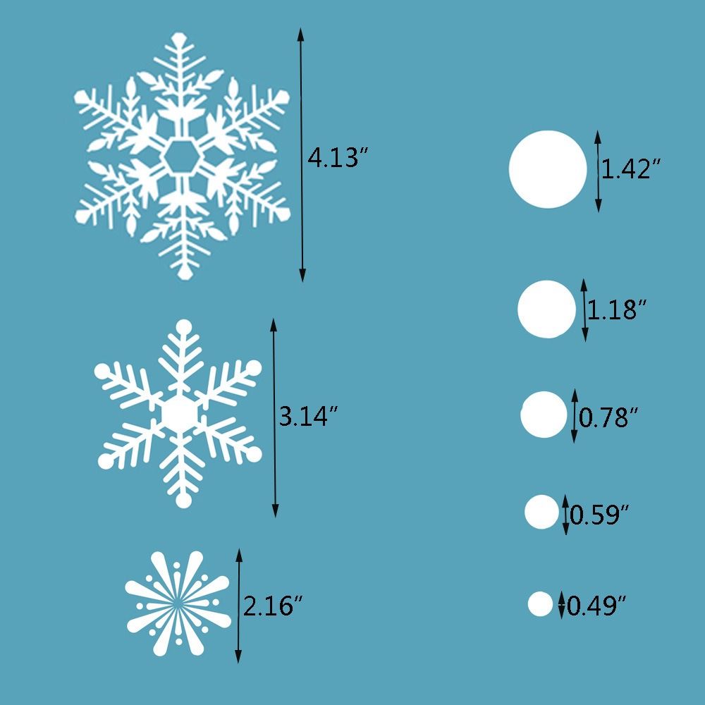 4 pieces PVC Christmas Snowflakes Sticker Electrostatic Glass Clings Glass Sticker White Snowflake Wallpaper Wall Sticker