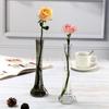 Fashionable Colored Transparent Glass Vase for Single Flower Arrangement Modern Table Decoration for Home Wedding Decoration