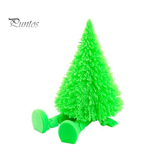 Decorative Figurine for Christmas Tree Figure, Flexible Movable Joints 3D Printed Figure Ornament, Creative Festive Atmosphere Desktop Display