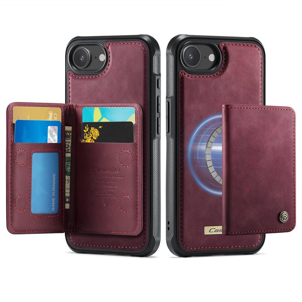 Per iPhone 17e Custodia a Portafoglio Magnetica Staccabile 2-in-1 Porta Carte con Blocco RFID Cavalletto Copertura a Libro in Pelle PU Antiurto