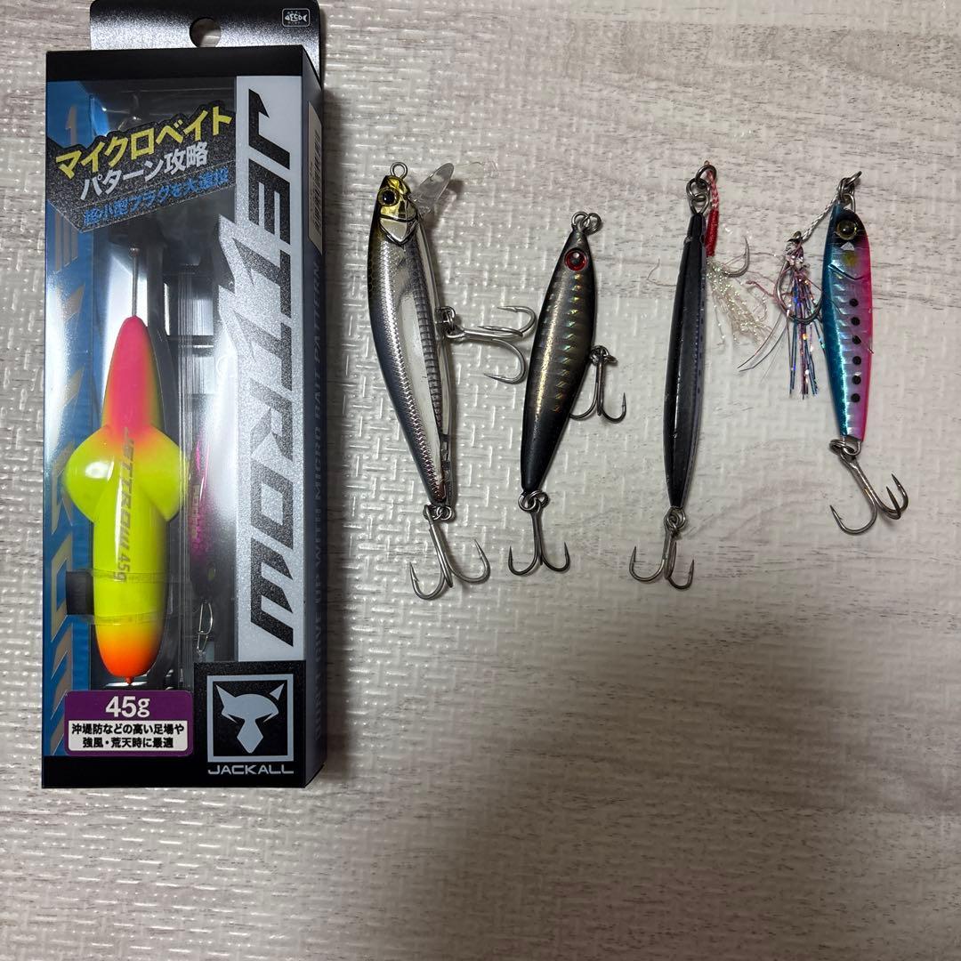 Used JACKALL JETTROW 45g metal jig set