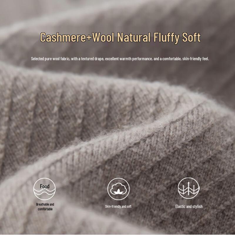 Men's Cashmere Blend Pullover Polo Sweater