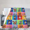 Paws Dog Cartoon blanket  Flannel Funny Breathable Throw blankets for Coverlet Decoration