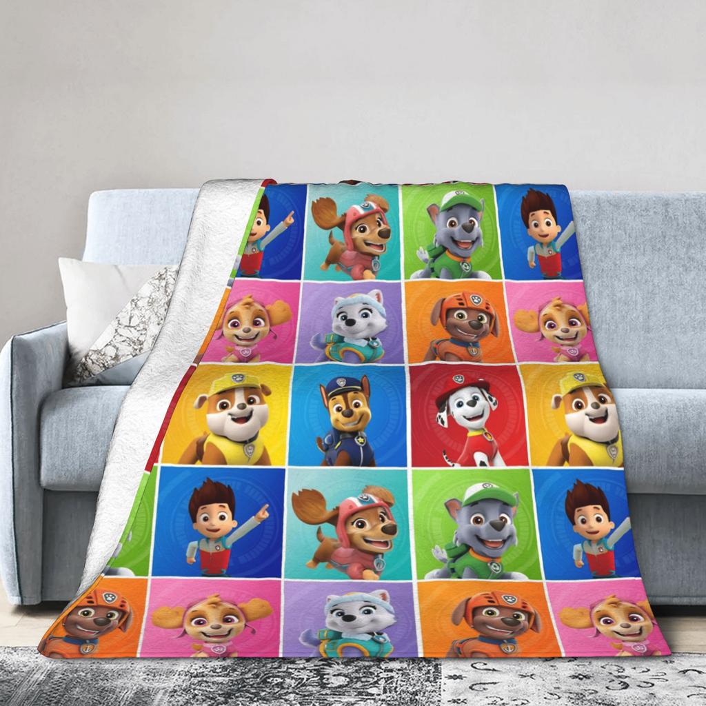 Paws Dog Cartoon blanket  Flannel Funny Breathable Throw blankets for Coverlet Decoration