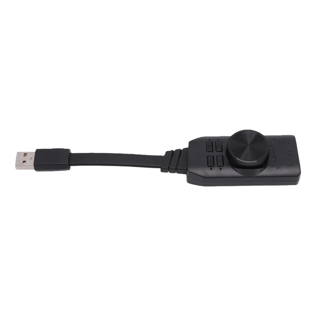 USB Sound Card 7.1 Surround Sound Adapter External Stereo Audio Jack Converter with Volume Control Mic Mute for PC