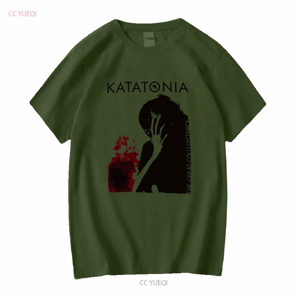 Katatonia The Great Cold Distance Band Album T-shirt Rossa Taglia Completa S461 manica lunga o corta vintage Grafica Lavata