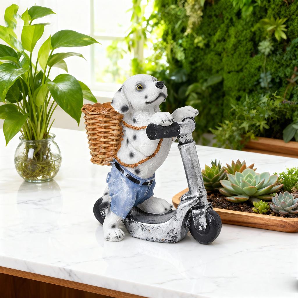 Scooter Puppy Resin Craft Ornaments