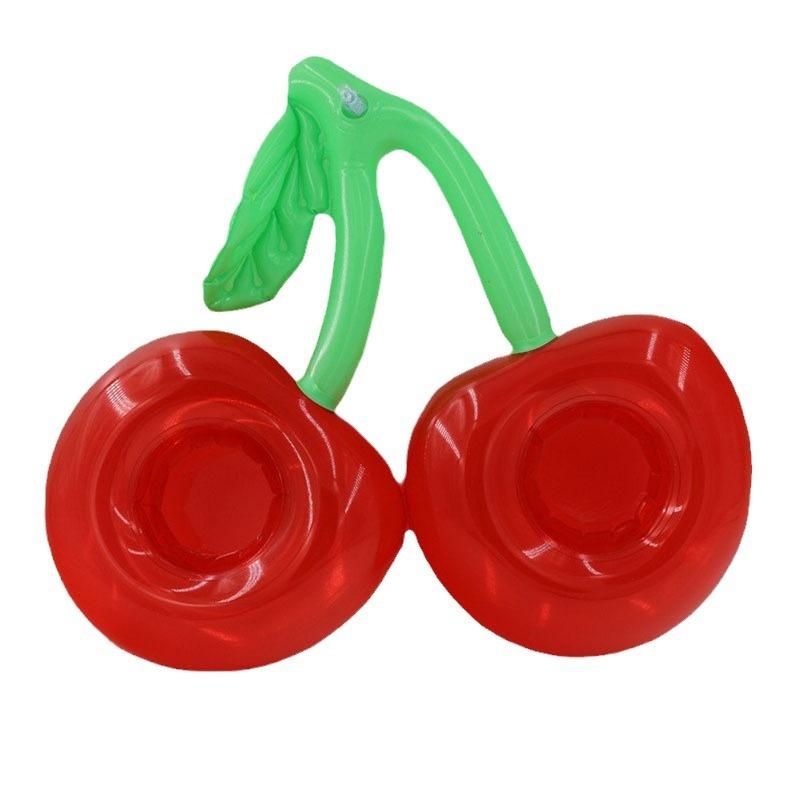 1 Stück Schwimmender Aufblasbarer Getränkehalter Schwimmbad Getränke Aufblasbarer Ring Schwimmbad Doppelmund Kirschbecherhalter