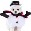 Roupa Macia de Papai Noel para Cão Fantasia de Natal para Animal de Estimação Respirável Roupas Quentes de Inverno para Cão Natal