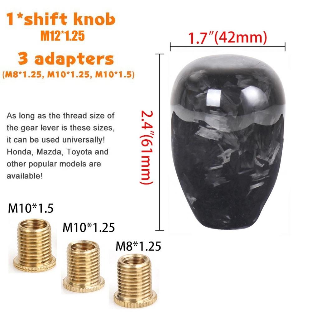 Car Gear Knob Carbon Fiber Shift Knob Compact Size Compatible With Most Cars Ergonomic Grip Lightweight Construction