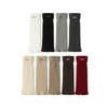 Metal Label Flanged Stockings Set Ins Wind Long Stacking Socks Children'S Autumn And Winter Solid Color Pit Strip Thin Calf Socks