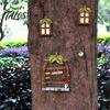 Micro Landscape Fairy Sets 1 Set Door Windows And Lamp, Garden Accessories, Miniature Creative Landscaping Supplies Glow In The Dark Gnome House