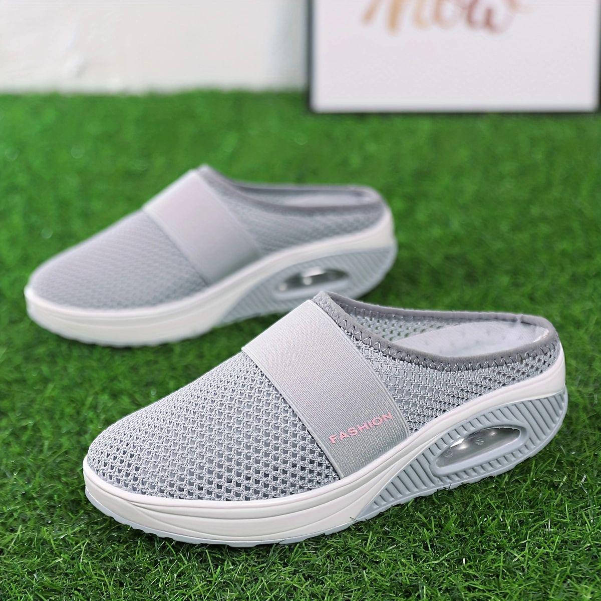 

Женские ультралегкие дышащие сетчатые слипоны с воздушной подушкой 42 светло-серый
