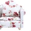 1/12 Miniature Dollhouse Floral Sofa with for Arm Room Furniture Children