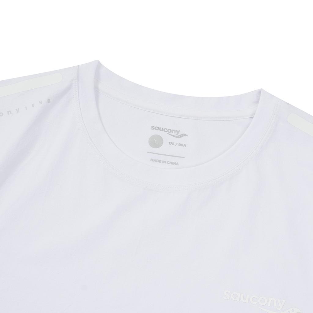 Saucony Urban Lifestyle Series Fashion Round Neck Pullover Short Sleeve T-Shirt Men Tops Pearl-White SA2259ST03C-WT002