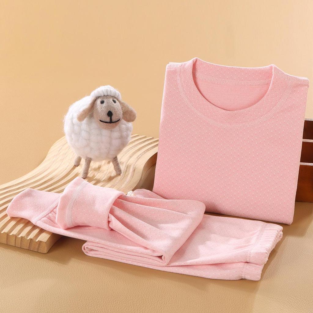 2025 Kids' Seamless Thermal Fleece Underwear Set: Warm Tops & Bottoms for Boys and Girls